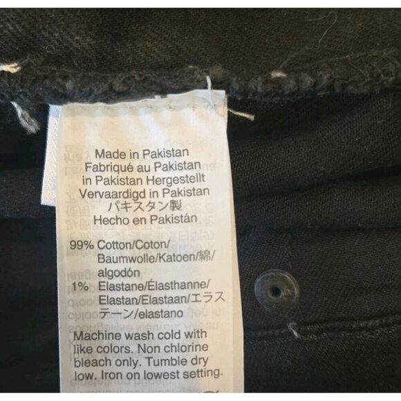 J Crew Flex Jeans Size 34 X 36 Athletic Straight Leg Stretch Black Denim AB564 - Picture 10 of 10